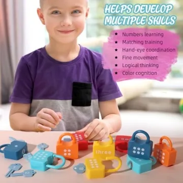Dinhon Kids Learning Locks Montessori Toy for Ages 3+