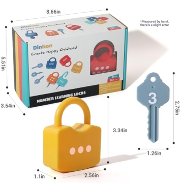 Dinhon Kids Learning Locks Montessori Toy for Ages 3+