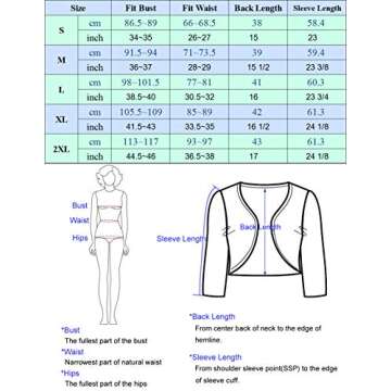 Belle Poque Women's 1920s Sequin Bolero Jacket for Bridesmaid Dress Open Front Cropped Shrug Sparkly Giltter Coat (Black,M)