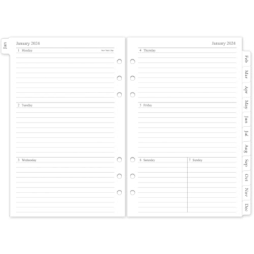 2024 Weekly & Monthly Planner Refill: Perfect for Organizing Your Year!