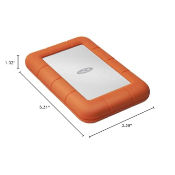 LaCie Rugged 5TB Portable External Hard Drive - Fast & Durable
