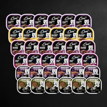 CESAR Adult Wet Dog Food with Real Meat Variety Pack 36 Trays