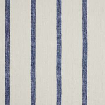 Amazon Brand – Stone & Beam Modern Farmhouse Striped 100% Linen Duvet Cover Set with Ties, Full / Queen, Blue and White