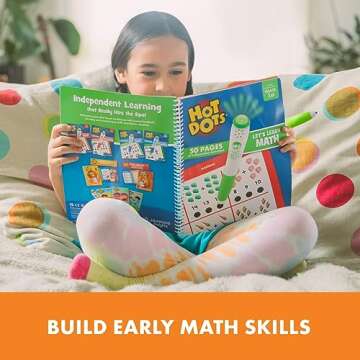 Educational Insights Hot Dots Let's Learn 1st Grade Math, Math Activity Workbook, Ages 6-7