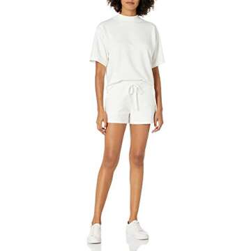 Stylish Loose Mockneck Tee by The Drop - Perfect Comfort