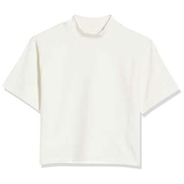 Stylish Loose Mockneck Tee by The Drop - Perfect Comfort