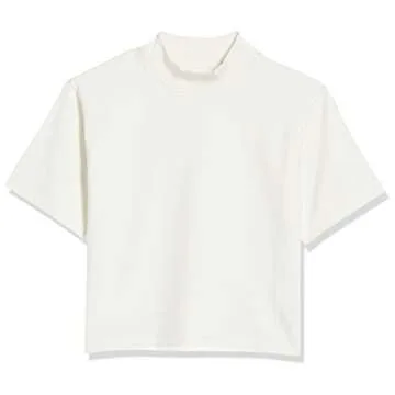 Stylish Loose Mockneck Tee by The Drop - Perfect Comfort