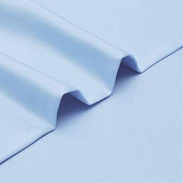 Silky Satin Pillow Cases Set of 2, Soft Satin Pillowcases for Hair and Skin, Satin Pillow Covers with Zipper Closure, Standard Size 20x26 Inches, Light Blue