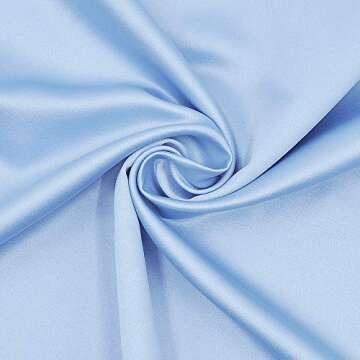 Silky Satin Pillow Cases Set of 2, Soft Satin Pillowcases for Hair and Skin, Satin Pillow Covers with Zipper Closure, Standard Size 20x26 Inches, Light Blue