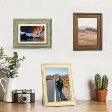 Rustic 4x6 Picture Frame Set of 4 with Tempered Glass
