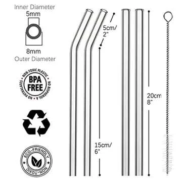 Reusable Glass Straws - Eco-Friendly Drinking Solution