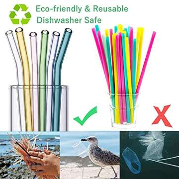 Reusable Glass Straws - Eco-Friendly Drinking Solution