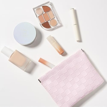 HIGH FIT Leather Pocket Cosmetic Bag for Essential Organization