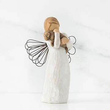 Willow Tree Angel of Friendship, for Those who Share The Spirit of Friendship, Angel Carrying Dog as...
