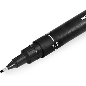 Uni Pin Fineliner Drawing Pen - Black Ink - 1.2mm Nib - Pack of 3