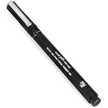 Uni Pin Fineliner Drawing Pen - Black Ink - 1.2mm Nib - Pack of 3