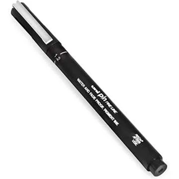 Uni Pin Fineliner Drawing Pen - Black Ink - 1.2mm Nib - Pack of 3