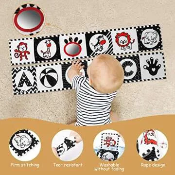 Vicloon High Contrast Baby Toys | Soft Early Education Book