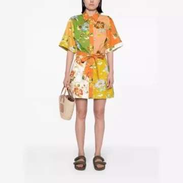 Women’s Floral Mini Dress - Y2K Style A-Line Sundress