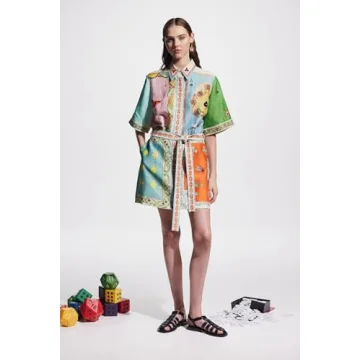 Women’s Floral Mini Dress - Y2K Style A-Line Sundress