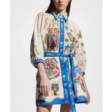 Women’s Floral Mini Dress - Y2K Style A-Line Sundress