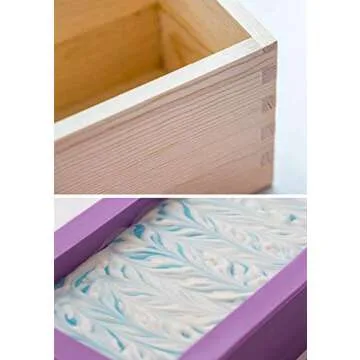 2 PCS Silicone soap molds Making Kit soap loaf bar Making molds (44oz Purple Pink Silicone) for Adults - Stainless Steel Wavy & Straight Slicer