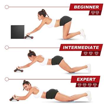 ANCHEER Ab Roller Kit - Perfect Home Gym Equipment for Men and Women Core Workout Essential Abdomina...