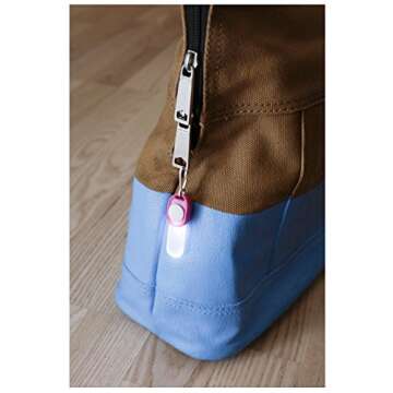 Kikkerland Mini Zipper LED Lights, Assorted Colors for Safety