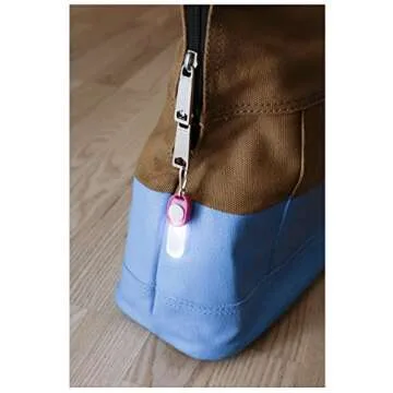 Kikkerland Mini Zipper LED Lights, Assorted Colors for Safety