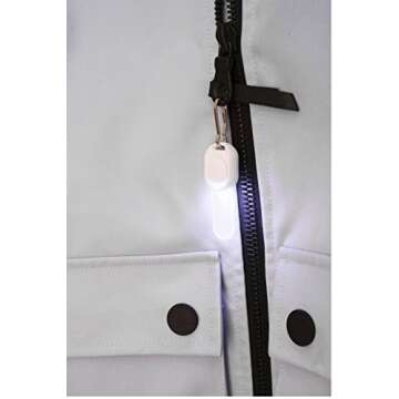 Kikkerland Mini Zipper LED Lights, Assorted Colors for Safety