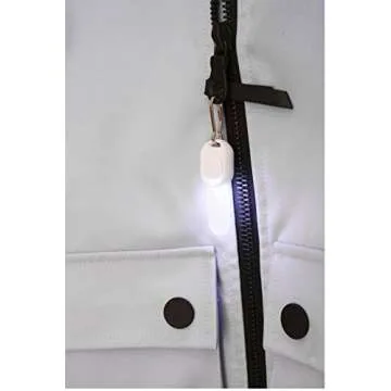 Kikkerland Mini Zipper LED Lights, Assorted Colors for Safety