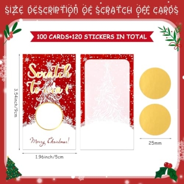 Outus Gift Certificates Scratch Cards - 100 PCS for Business