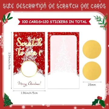 Outus Gift Certificates Scratch Cards - 100 PCS for Business