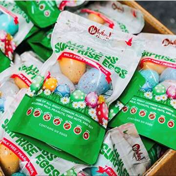 Vegan, Gluten Free, Milkless Surprise Eggs | Allergy Friendly | Easter Chocolate Candy | Nut, Peanut...