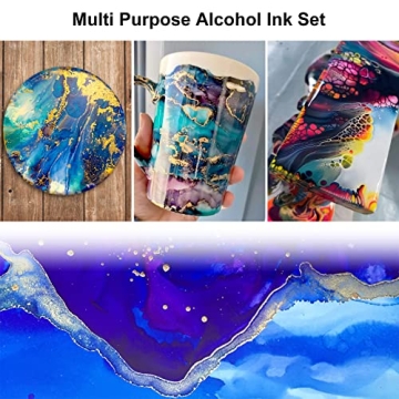 Vibrant Alcohol Ink Set - 28 High Concentration Colors