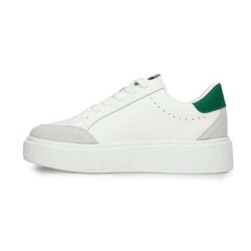 VINTAGE HAVANA Women’s Noy Platform Sneakers White Green 8