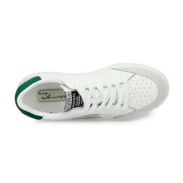 VINTAGE HAVANA Women’s Noy Platform Sneakers White Green 8