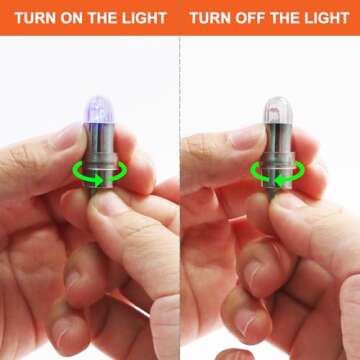 SumDirect 50Pcs Color Changing Led Mini Lights, Waterproof Submersible Flashing Lights for Paper Lantern Balloon Floral Wedding Halloween Christmas Party Decoration Centerpieces