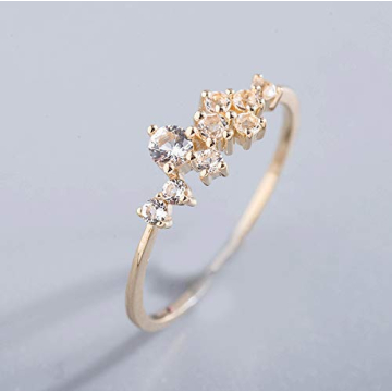 Elegant 18k Gold Plated Stackable Ring for Women and Teens
