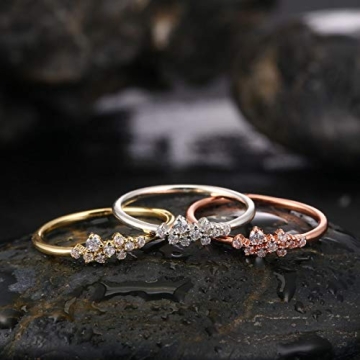 Elegant 18k Gold Plated Stackable Ring for Women and Teens