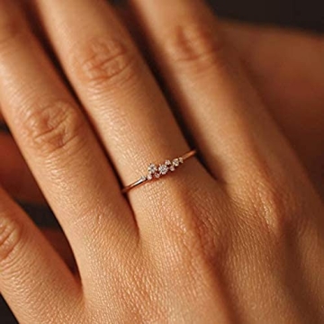 Elegant 18k Gold Plated Stackable Ring for Women and Teens