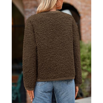 PRETTYGARDEN Women's Stylish Faux Fur Cropped Jacket