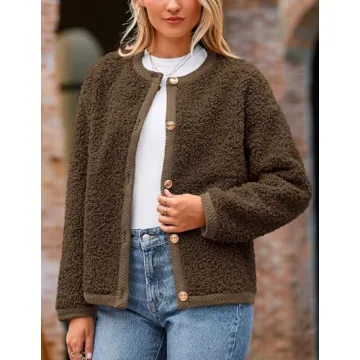 PRETTYGARDEN Women's Stylish Faux Fur Cropped Jacket