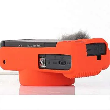 Yisau Camera Case for Sony ZV-1, Sony ZV1 Camera Case Digital Camera Anti-Scratch Slim Fit Soft DSLR Camera Sleeve with ZV1 Screen Protector (Kumquat)