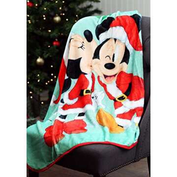 Disney Mickey Mouse Micro Raschel Throw Blanket - 46x60 Cozy Fun