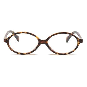 JOVAKIT Retro Oval Blue Light Blocking Glasses for Women Vintage Fashion 90s Small Oval Frame Eyegla...