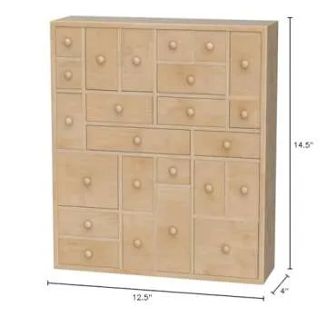 HYGGEHAUS Wooden Craft Storage Organizer - 24 Drawers