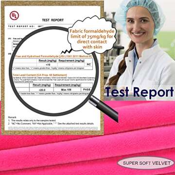 SINOSSO Hot Pink Velvet Vanity Stool Cover (XS)