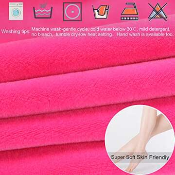 SINOSSO Hot Pink Velvet Vanity Stool Cover (XS)