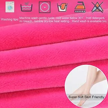 SINOSSO Hot Pink Velvet Vanity Stool Cover (XS)